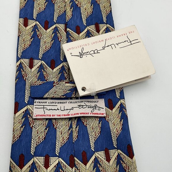 Frank Lloyd Wright Collection 100% Silk Prairie Sumac Design NWT - Picture 6 of 9